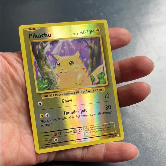 Pokemon Pikachu Trading Card - Yellow and Black